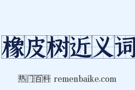 橡皮树近义词是什么意思的图片